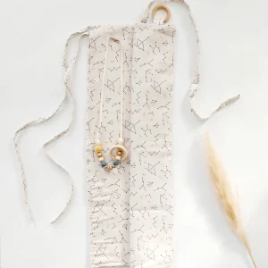Drap d'allaitement personnalisé coton "Beige" (+collier d'allaitement)