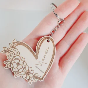 Maman - porte clef cœur