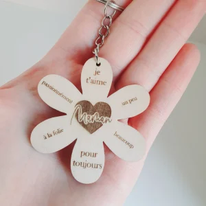 Maman - porte clef fleur