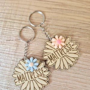 Maîtresse - porte clef fleur
