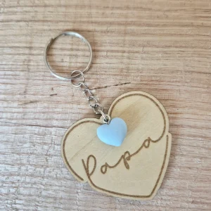 Papa - porte clé coeur