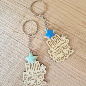 Papa - Porte clés étoiles