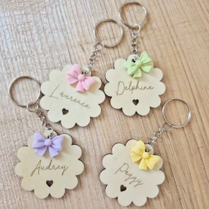 ATSEM / nounou / maîtresse - Porte-clés nœud