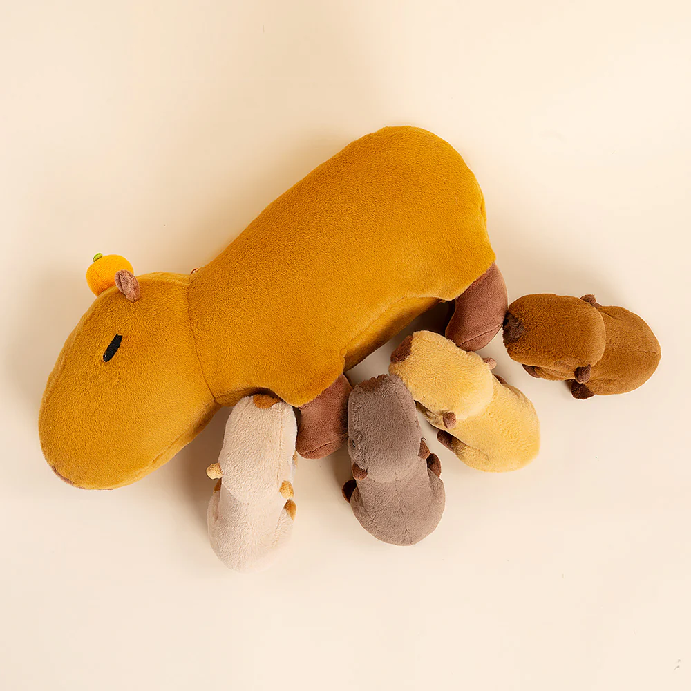 Ensemble de jouets en peluche de la famille Capybara – Image 9