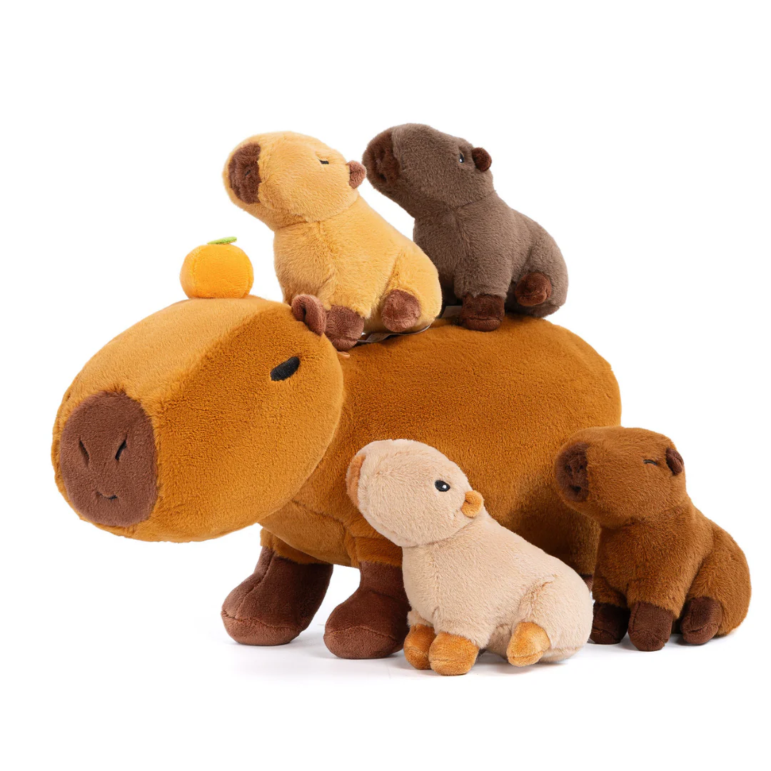 Ensemble de jouets en peluche de la famille Capybara – Image 6