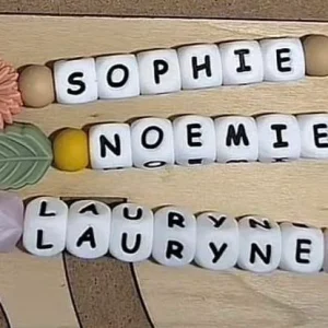 Porte clé 3 prénoms