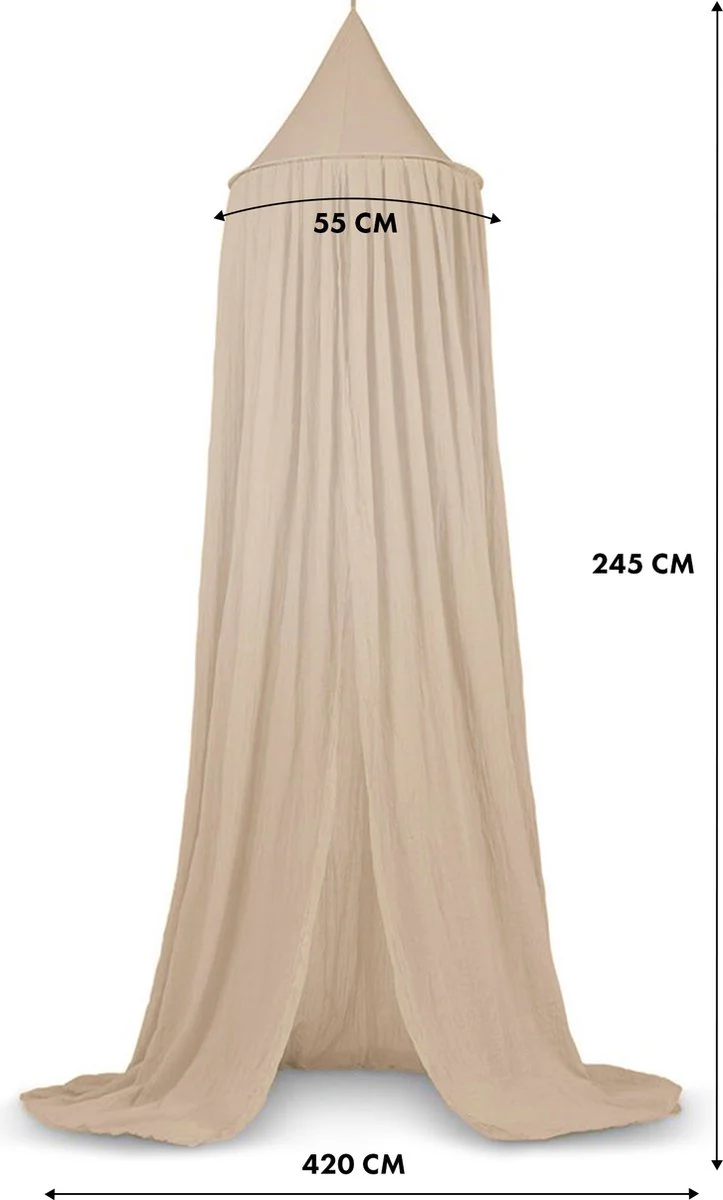 Ciel de lit bébé - Moustiquaire bébé - Nougat – Image 9