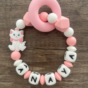 Anneau de dentition - Hochet personnalisé Marie des Aristochats