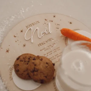 Assiette du père Noël en bois