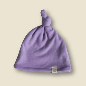 Bonnet à noeud évolutif en laine de mérinos - aube