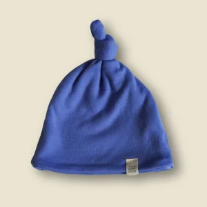 Bonnet à noeud évolutif en laine de mérinos - crépuscule