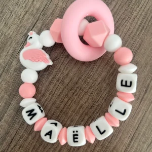 Anneau de dentition - Hochet personnalisé Cygne