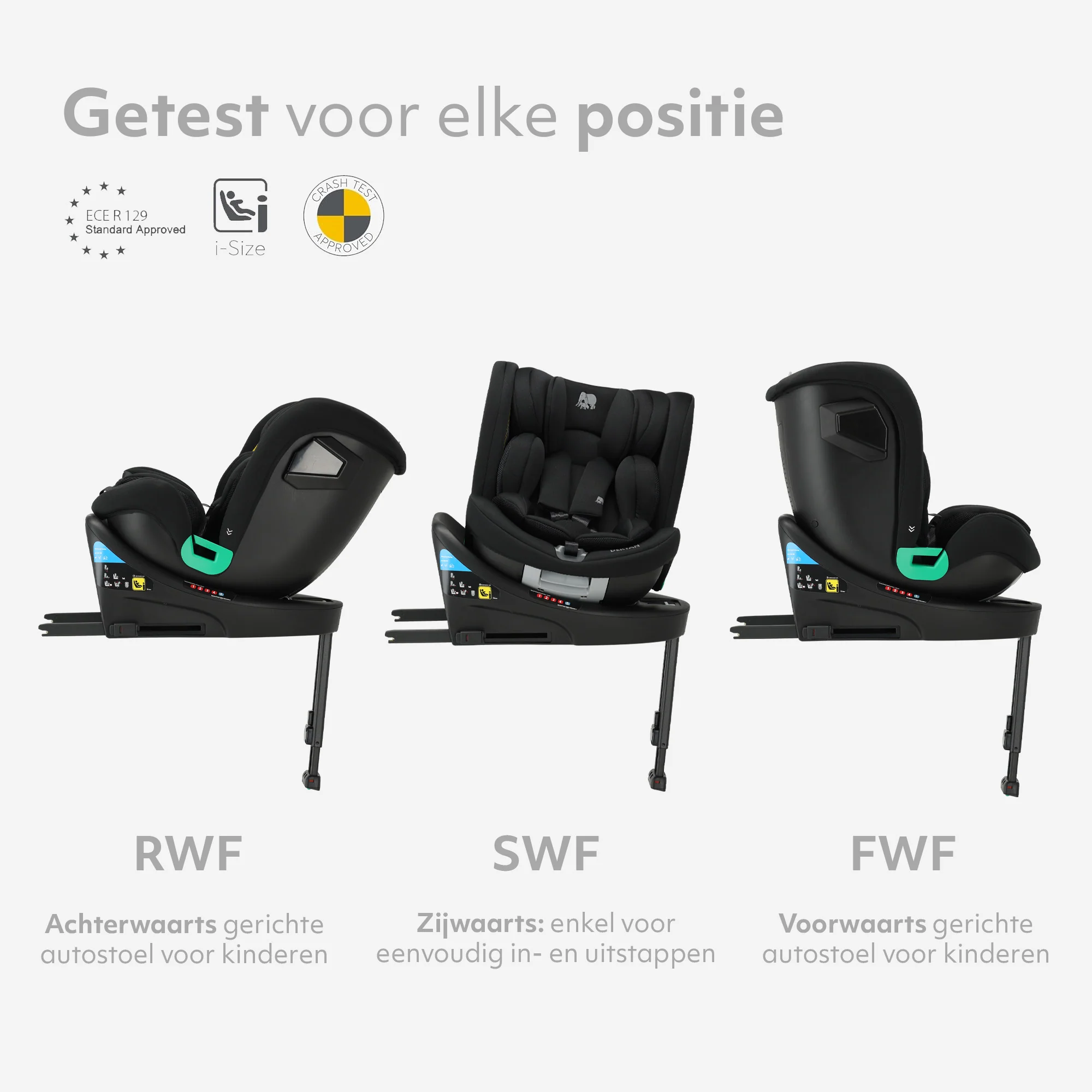 Chase Luxe i-Size Autostoel - 0-36kg - Isofix steunpoot - 360 draaibaar – Image 7
