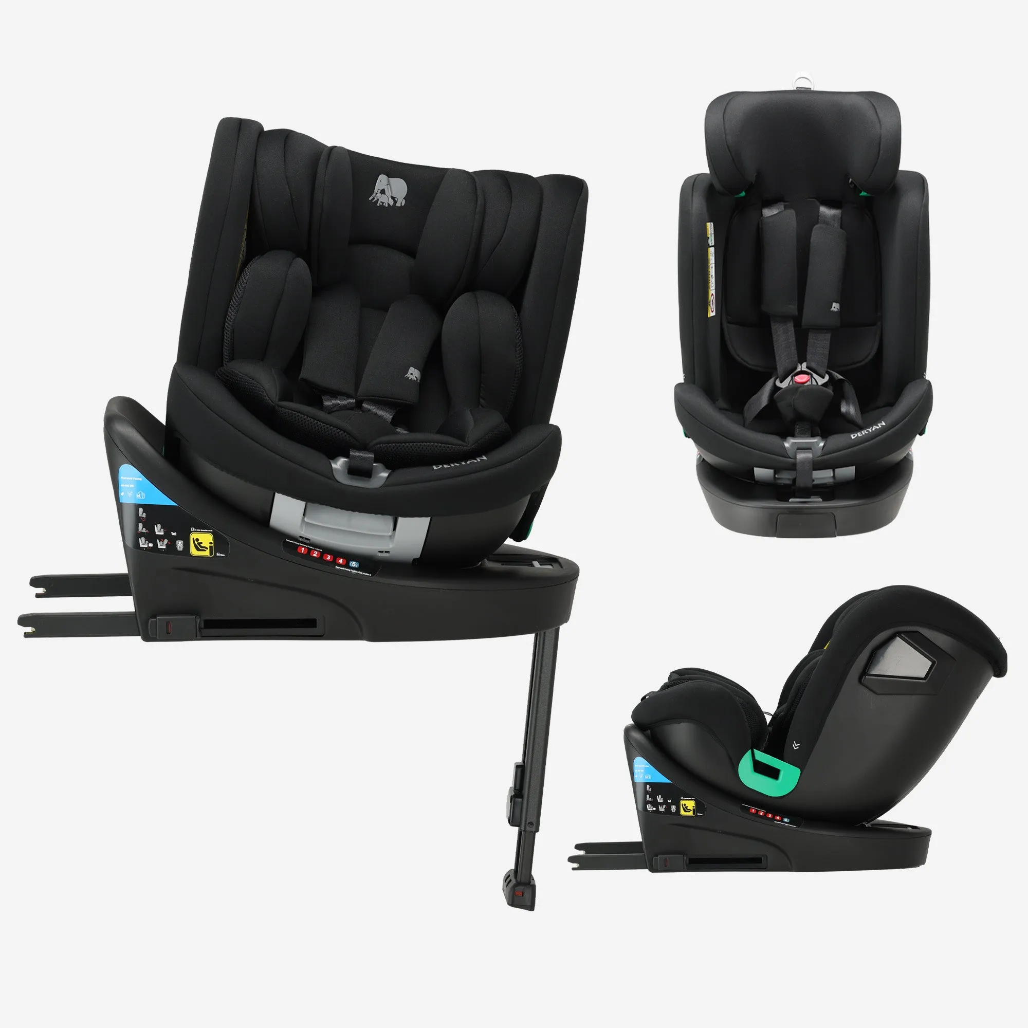 Chase Luxe i-Size Autostoel - 0-36kg - Isofix steunpoot - 360 draaibaar