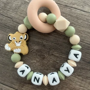 Anneau de dentition - Hochet personnalisé Roi Lion Simba
