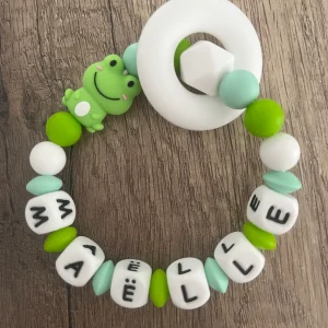 Anneau de dentition - Hochet personnalisé Grenouille 3D