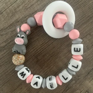 Anneau de dentition - Hochet personnalisé Âne 3D