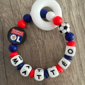 Anneau de dentition - Hochet personnalisé Football OL