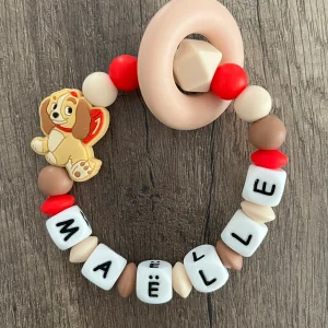 Anneau de dentition - Hochet personnalisé Belle