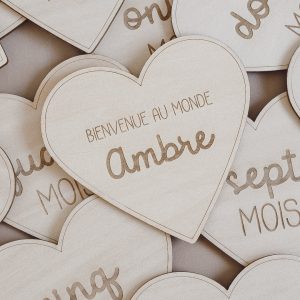 Carte BIENVENUE en bois - Plusieurs formes