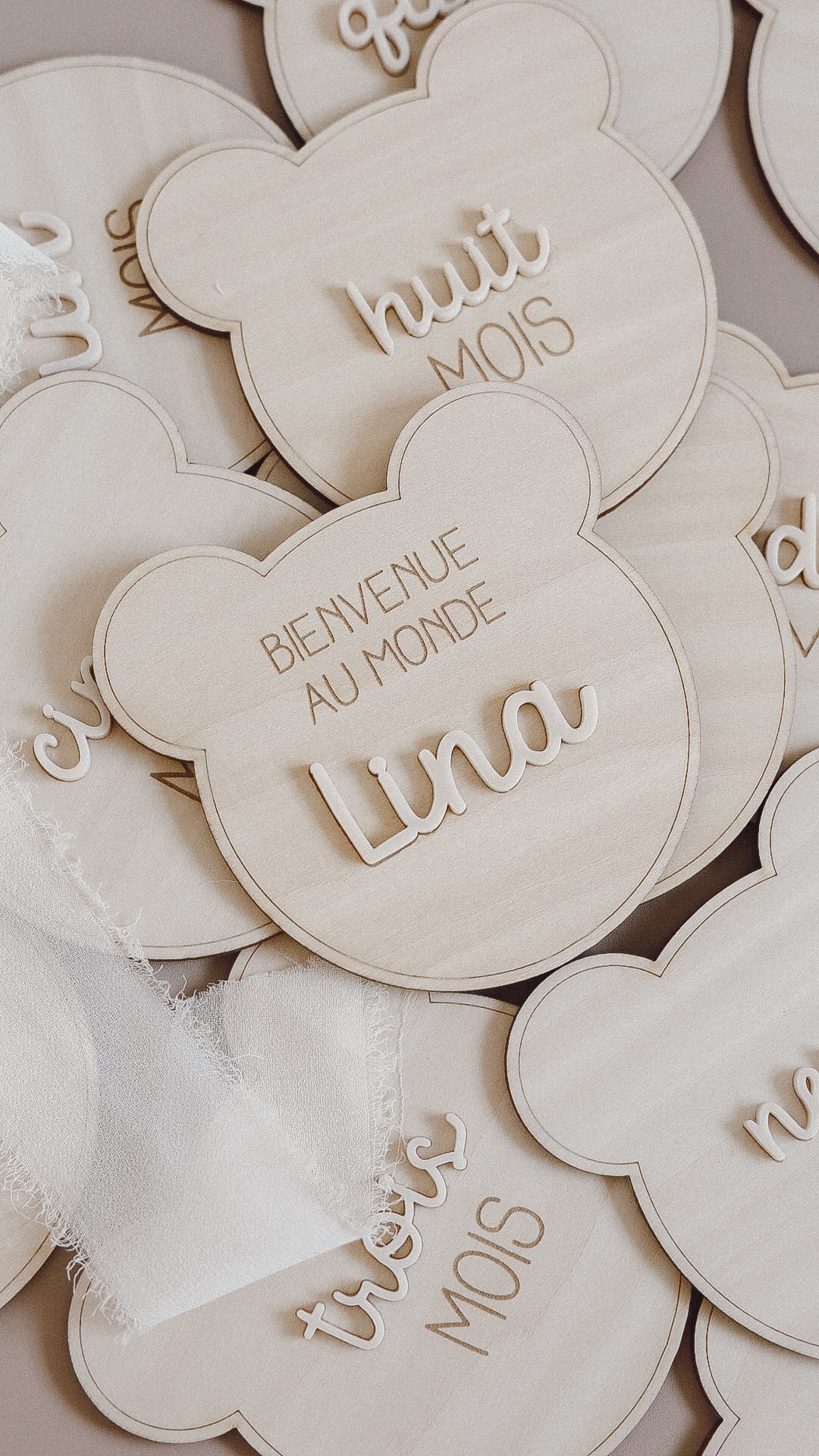 Carte BIENVENUE en bois - Plusieurs formes – Image 4