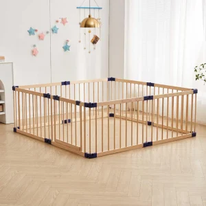 Parc bébé en bois pliable