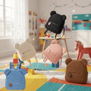 Mini Sac à Dos Teddy Doux en Sherpa