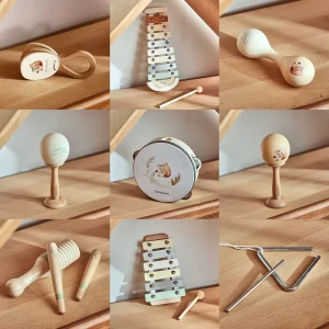 Instruments de musique Montessori en bois pour bébé