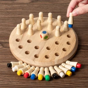 Bâton de mémoire en bois Montessori – Jeu éducatif pour enfants & adultes
