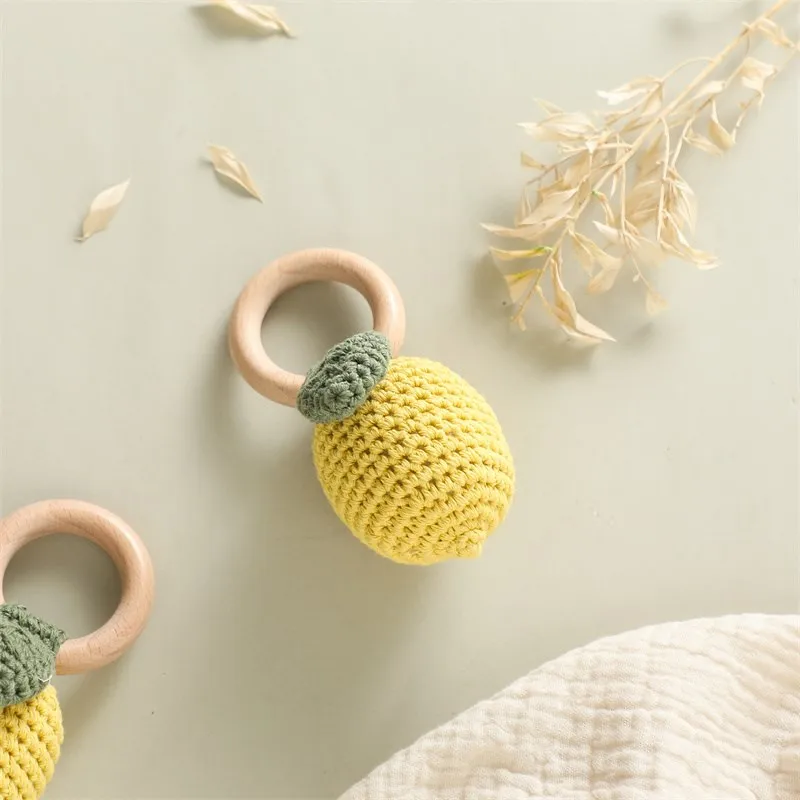 Hochet Citron en Crochet – Jouet Sensoriel & Anneau de Dentition pour Bébé – Image 3
