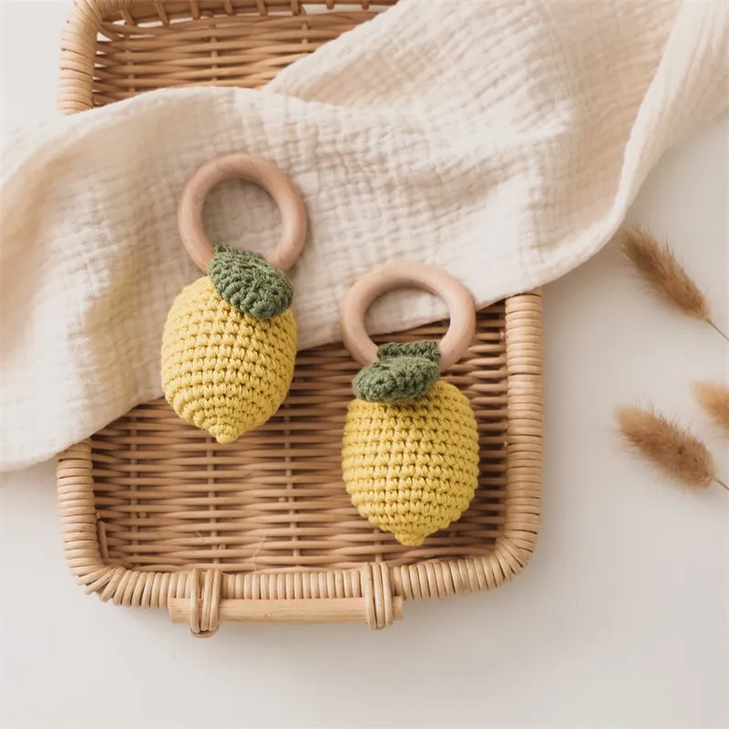 Hochet Citron en Crochet – Jouet Sensoriel & Anneau de Dentition pour Bébé – Image 2