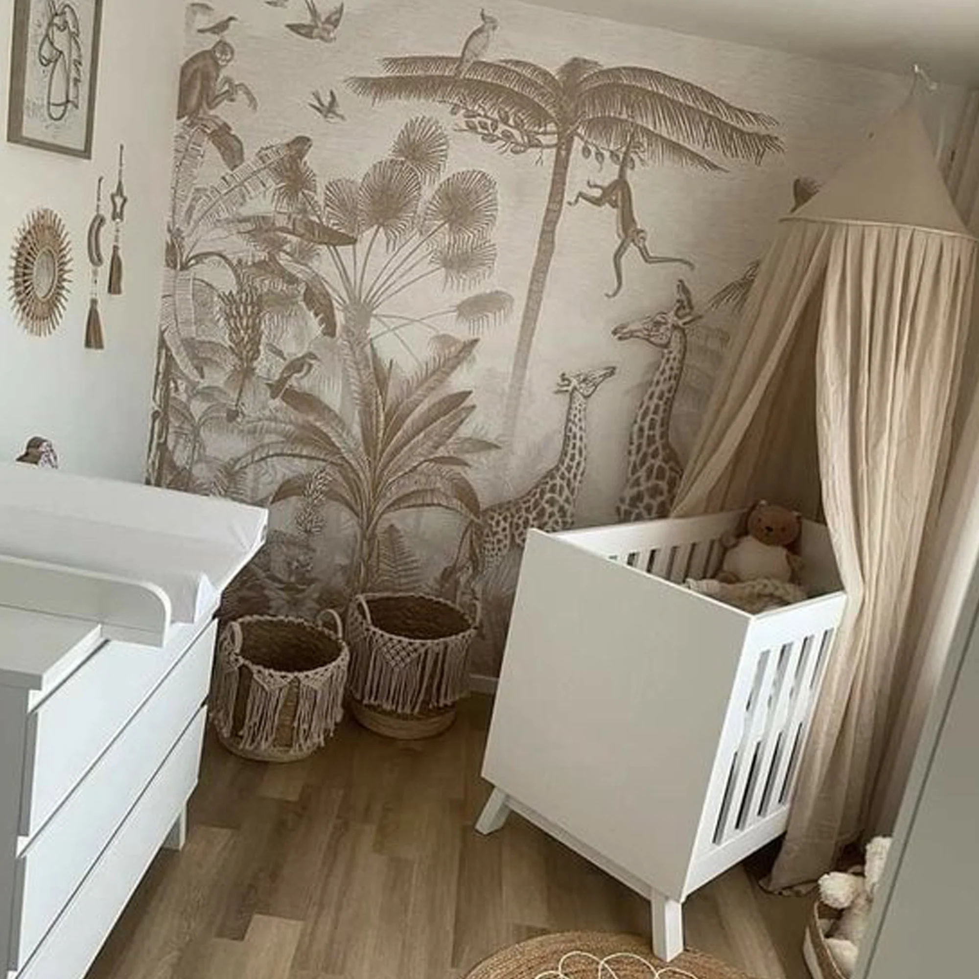 Ciel de lit bébé - Moustiquaire bébé - Nougat – Image 4