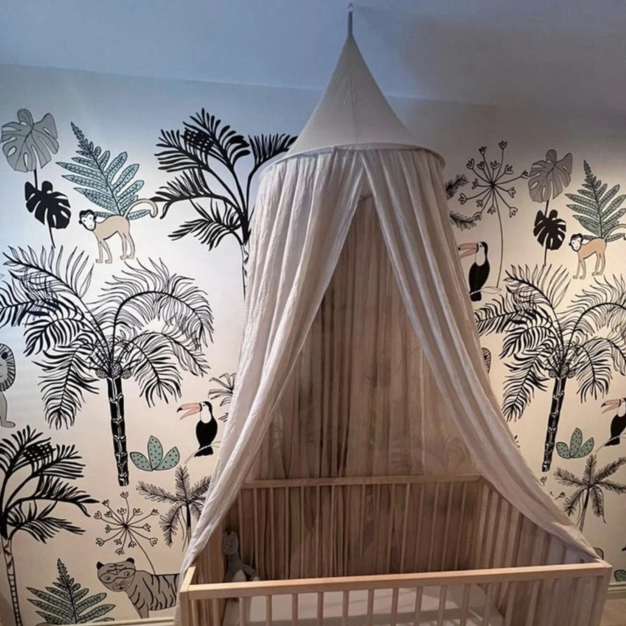Ciel de lit bébé - Moustiquaire bébé - Nougat – Image 8