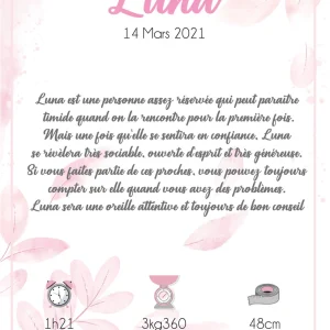 Affiche Florale Rose Numérique