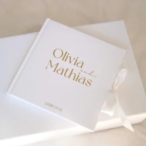 Livre d'or Blanc Ruban - Plusieurs formats