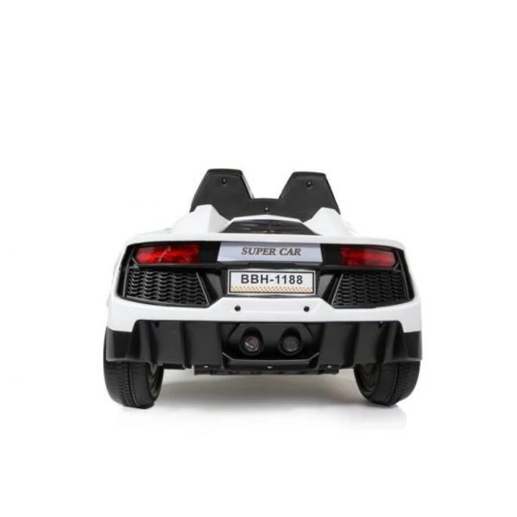 Voiture 12v 2 Places Blanche Lamborghini Aventador – Image 2