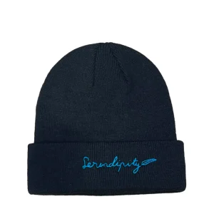 Beanie Serendipity Signature - noir et bleu